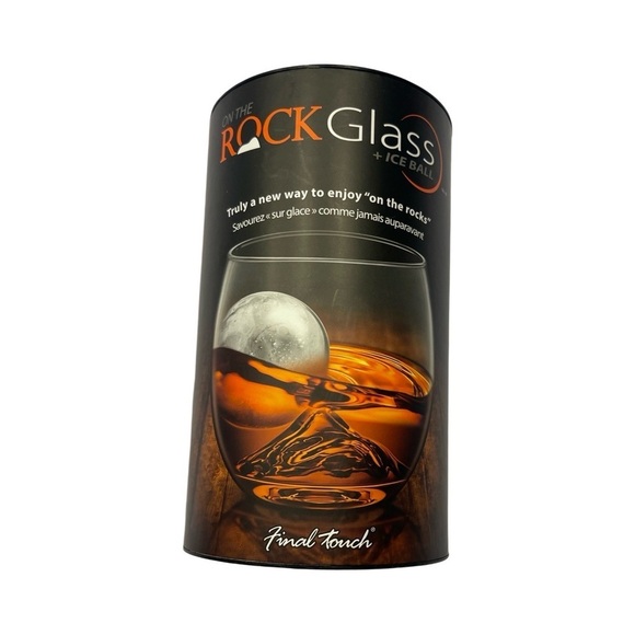 NIB Unused Final Touch On the Rock Glass with Ice Ball - Picture 1 of 10